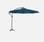Parasol déporté rond Ø300cm bleu canard  | sweeek