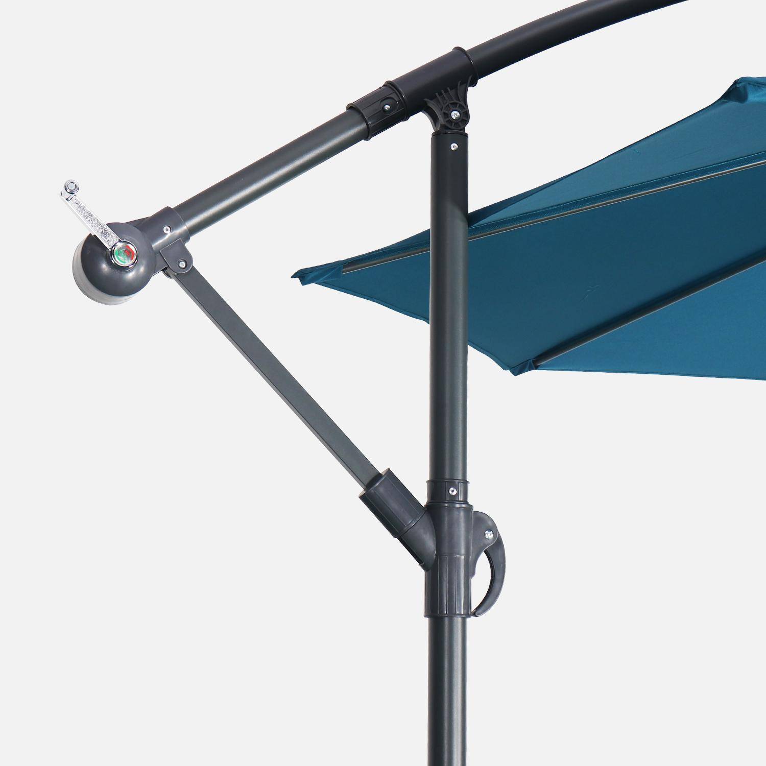 Hespéride Sonnenschirm Sisko – 2,7 M Durchmesser, Entenblau, Aluminium-Gestell
