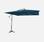 Parasol déporté carré 3x3m Hardelot Bleu canard  | sweeek