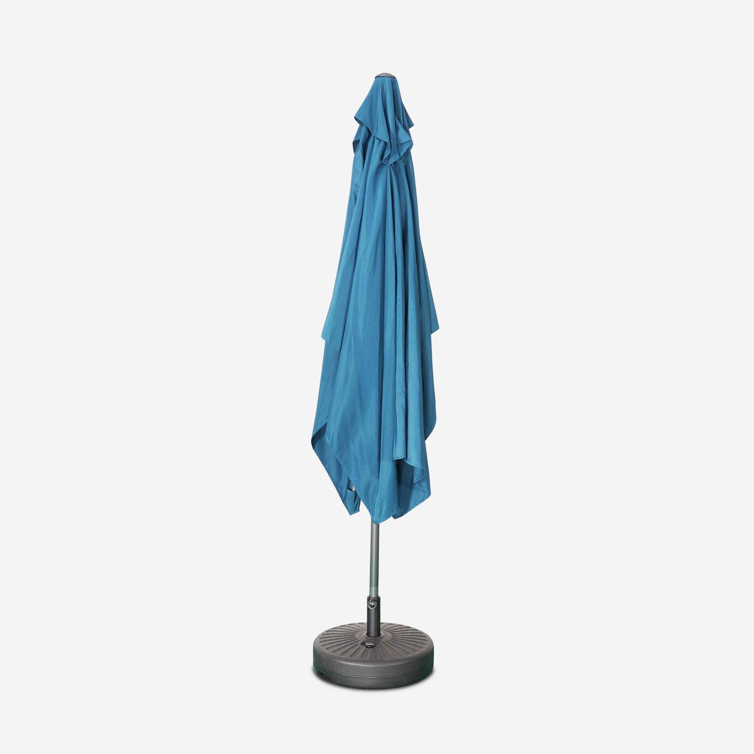 Stokparasol TOUQUET - 196x296cm - Rechthoekig - Donker turquoise
