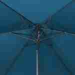 Guarda-chuva redondo recto Ø300cm - Touquet Bleu canard - poste central de alumínio com pega de abertura Photo7