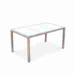 Gartengarnitur 6 Personen - Tavola 6 Natur/Beige - Kunststoffrattan, 150 cm Tisch, beige Kissen, 6 Sessel Photo2