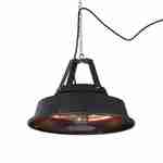 Electric hanging patio heater 1500W – Halogen outdoor heater, suspension kit included (chain and hook) – Vancouver – Black Photo2