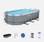 Compleet BESTWAY zwembad SPINELLE – Ovaal frame zwembad - 5x3m - inclusief accessoires - Grijs | sweeek