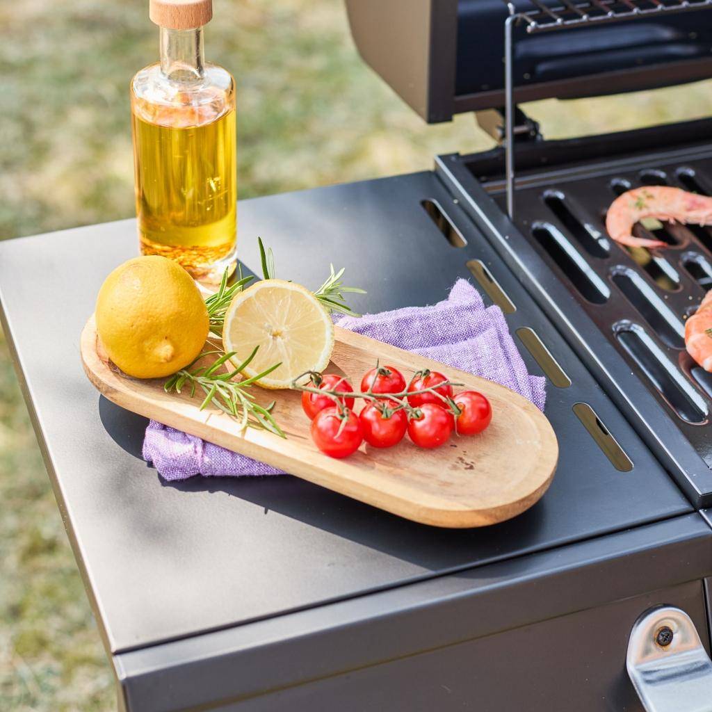 Barbecue a gás de 3 queimadores com 1 queimador lateral, Treville Espreguiçadeira, Preto, 117.2x43.5x103 cm,sweeek,Photo10