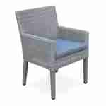 Tuinset Ceppo, 1 grote tafel met 6 fauteuils van fijne rondgevlochten hars Photo4