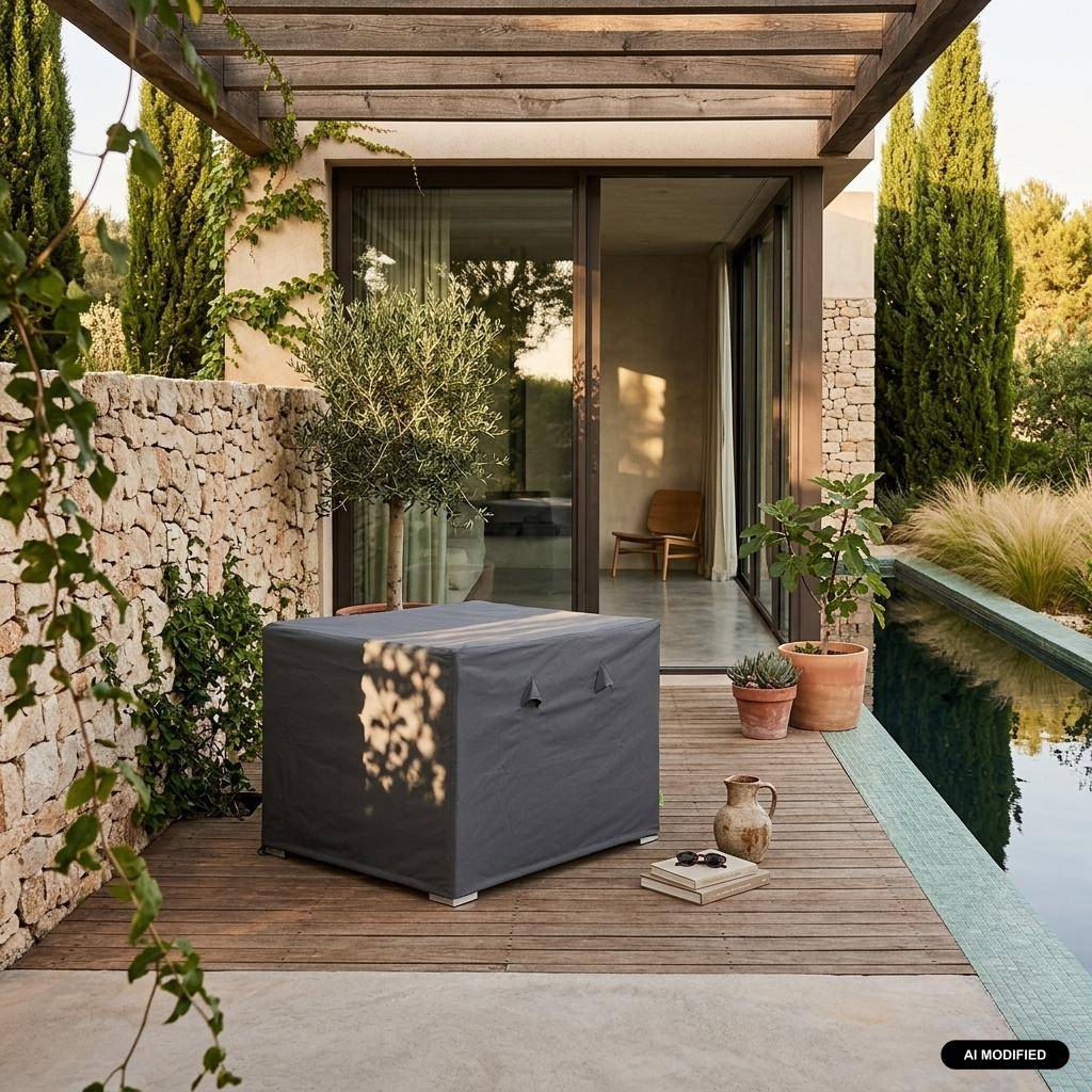 Telo di protezione per mobili da giardino Genova/Brescia, 96x82x66cm, Genova / Brescia, Grigio scuro, 96x82x66 cm,sweeek,Photo1