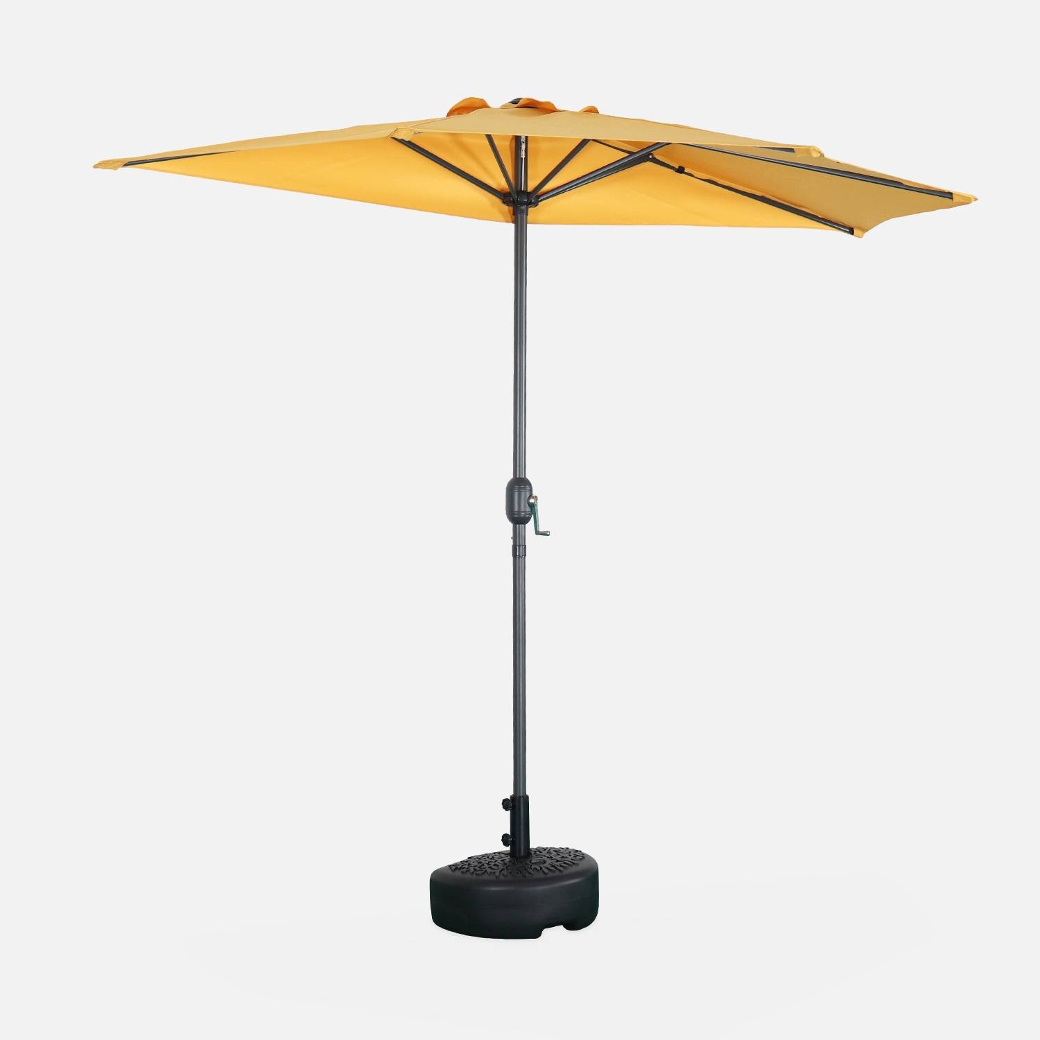 Paraguas de balcón Ø250cm medio paraguas mostaza  | sweeek
