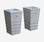 Conjunto de 2 vasos de 60 cm - Prato Nuances gris - Resina tecida, vaso em aço galvanizado, estrutura em alumínio | sweeek