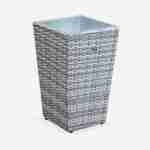Conjunto de 2 vasos de 60 cm - Prato Nuances gris - Resina tecida, vaso em aço galvanizado, estrutura em alumínio Photo5