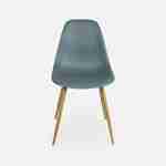 Lot de 4 chaises scandinaves - Lars -  pieds en métal couleur bois, fauteuils 1 place, gris Photo6