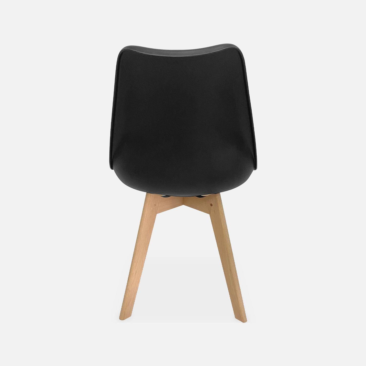 Set van 6 eetkamerstoelen, beukenhouten poten, Scandinavisch design Photo6