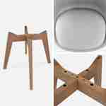 Juego de 6 sillas escandinavas, patas de madera de haya, monoplaza, gris Photo7
