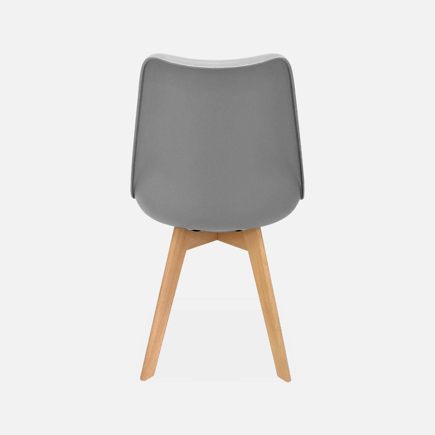 Set van 6 eetkamerstoelen, beukenhouten poten, Scandinavisch design Photo6