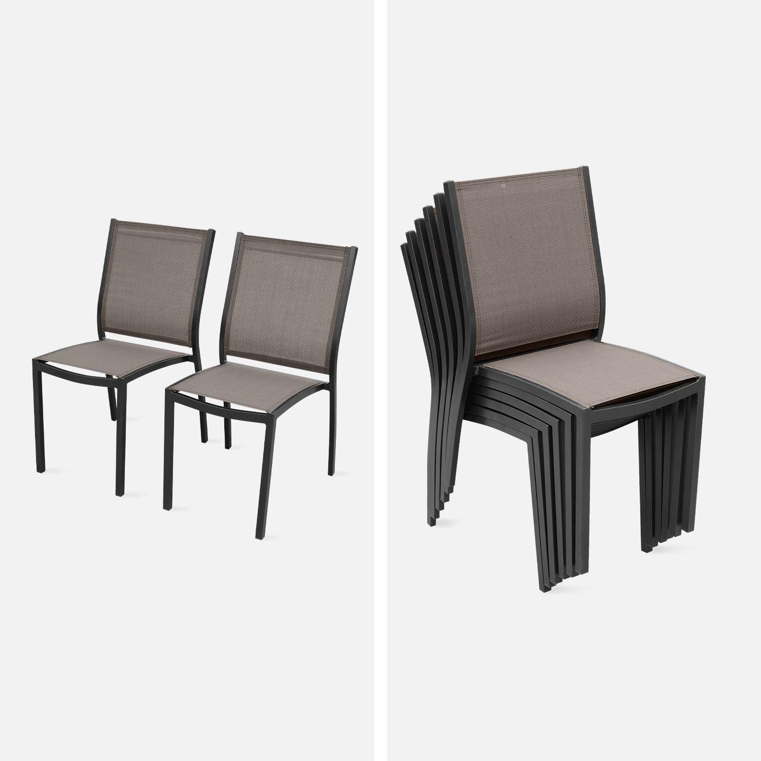 Orlando  set 1 tuintafel en 6 stoelen uit aluminium en textileen,sweeek,Photo5