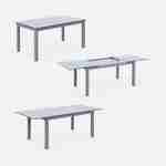 Ensemble Chicago 210, 1 table extensible, 2 fauteuils, 4 chaises en aluminium et textilène Photo4
