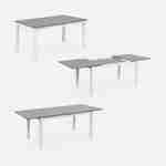 Ensemble Chicago 210, 1 table extensible, 2 fauteuils, 4 chaises en aluminium et textilène Photo5