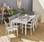 Ensemble Capua, table de jardin 180cm et 8 fauteuils en aluminium et textilène - Blanc/Gris | sweeek