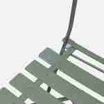 Klappbare Bistro-Gartengarnitur - Rechteckig Emilia graugrün - 110 x 70 cm großer Tisch mit vier Klappstühlen aus pulverbeschichtetem Stahl Photo4