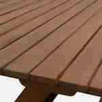 Mesa de jardim de madeira 120x70cm - Madrid - Mesa de bistrô dobrável Acacia com 4 cadeiras dobráveis Photo4
