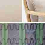 Fauteuil à bascule design en bois et tissu, 1 place, rocking chair scandinave, beige Photo6