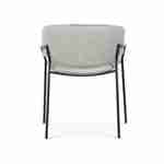Set van 2 design stoelen, zitting van grijs velours, 59x55x73.5cm Photo6