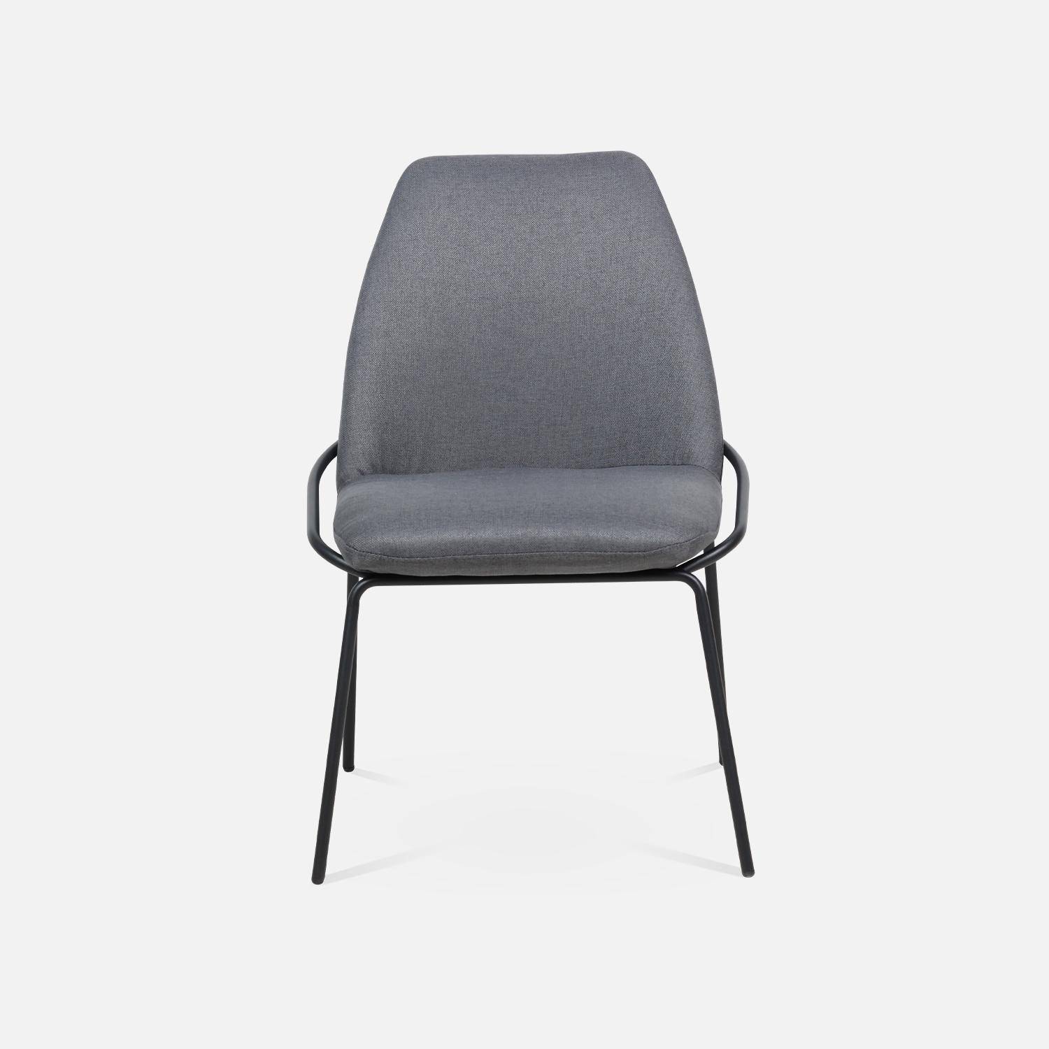 Chaise design - Lisbet - en tissu gris foncé, 56,5 x 63 x 82,5cm Photo4