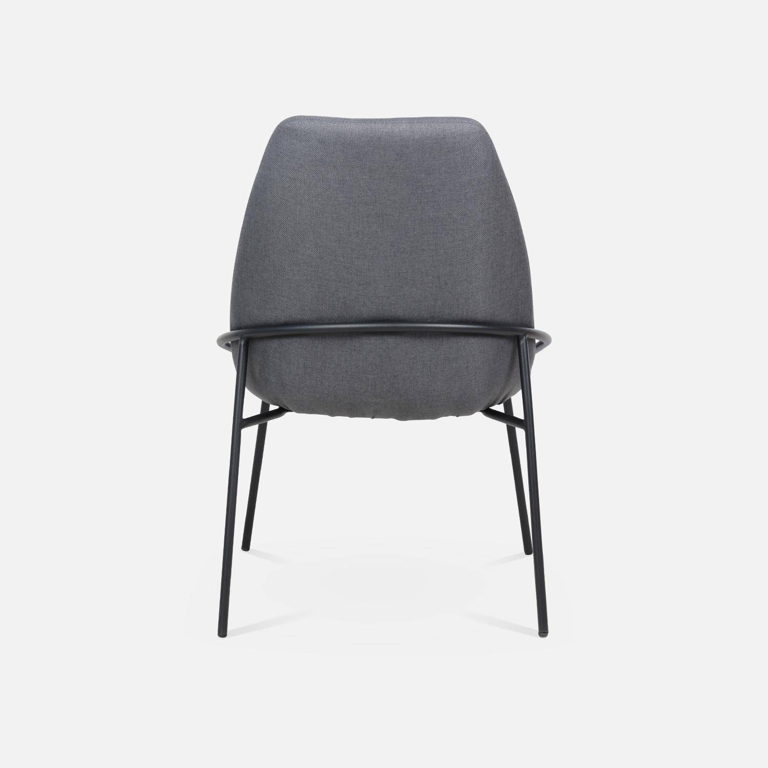 Chaise design - Lisbet - en tissu gris foncé, 56,5 x 63 x 82,5cm Photo6