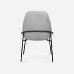 Retro-style metal and upholstered chair, 56.5x63x82.5cm, Lisbet, Light Grey Photo6