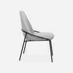 Retro-style metal and upholstered chair, 56.5x63x82.5cm, Lisbet, Light Grey Photo5