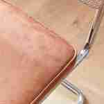 2 chaises cantilever - Maja - tissu marron et résine, 46 x 54,5 x 84,5cm   Photo3