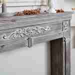 Copri caminetto - Romance - in legno grigio chiaro Photo2