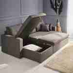 3-seater reversible grey corner sofa bed with storage box, : L219xD81xH68cm, IDA Photo4