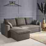 3-seater reversible grey corner sofa bed with storage box, : L219xD81xH68cm, IDA Photo1