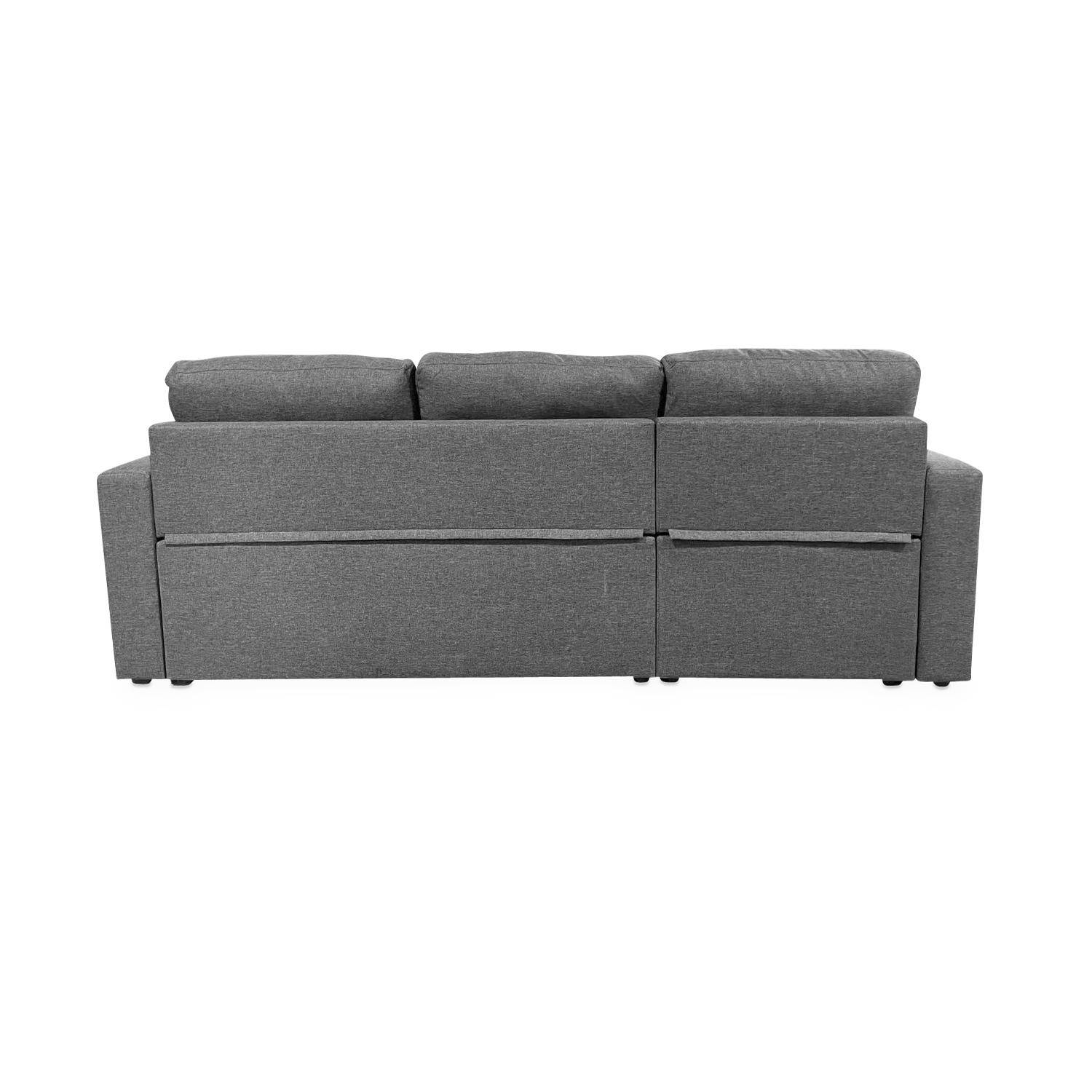 3-seater reversible grey corner sofa bed with storage box, : L219xD81xH68cm, IDA Photo9
