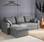 3-seater light grey reversible corner sofa bed with storage box | sweeek