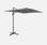 Guarda-sol retangular offset 2x3m cinzento | sweeek