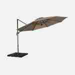 Parasol Ø350cm - parasol that can be tilted, folded and 360° rotation - Antibes - Beige-brown Photo4