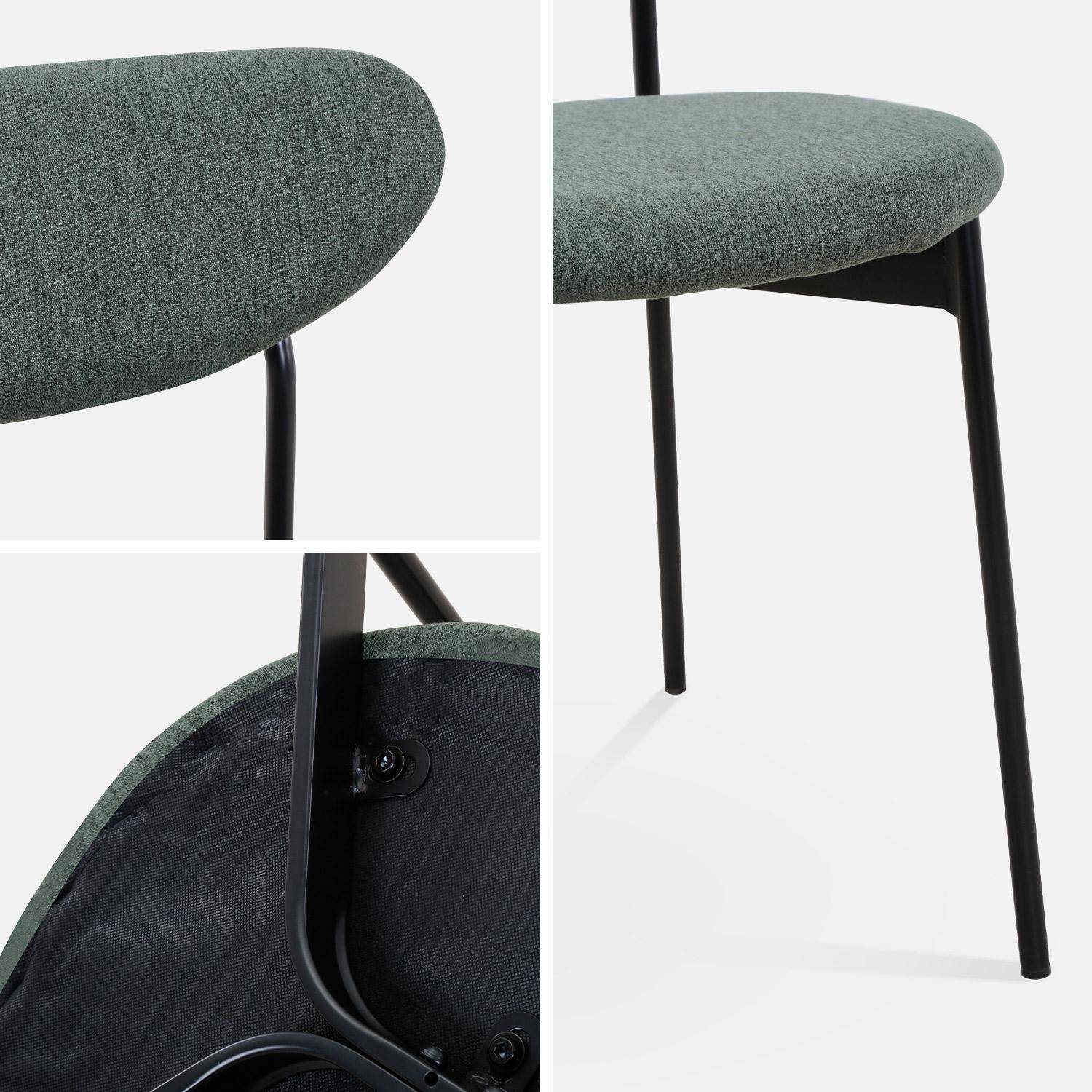Set van 2 stoelen, Scandinavisch en vintage, stalen poten, groen,sweeek,Photo7