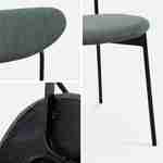 Lot de 2 chaises - Arty - scandinaves et vintage, assise et dossier vert, pieds en acier  Photo7