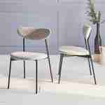 Set van 2 stoelen, Scandinavisch en vintage, stalen poten, lichtgrijs Photo1