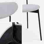 Set di 2 sedie - Arty - Scandinave e vintage, seduta e schienale grigio chiaro, gambe in acciaio Photo7