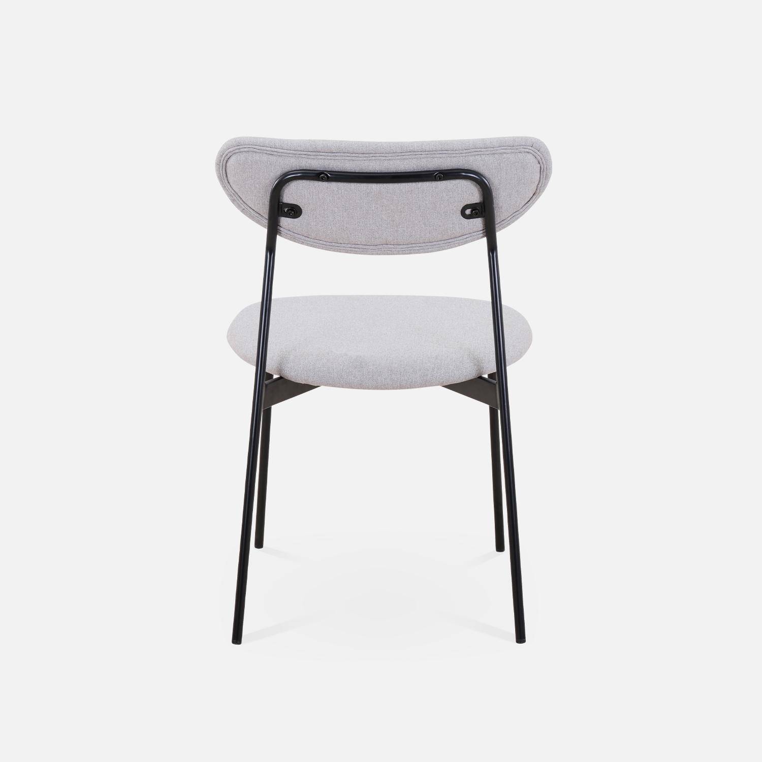 Set di 2 sedie - Arty - Scandinave e vintage, seduta e schienale grigio chiaro, gambe in acciaio,sweeek,Photo6