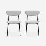 Set van 2 stoelen, Scandinavisch en vintage, stalen poten, lichtgrijs Photo4