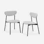 Set van 2 stoelen, Scandinavisch en vintage, stalen poten, lichtgrijs Photo3