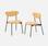 Set of 2 retro style dining chairs with steel legs, Mustard | sweeek