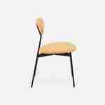 Lot de 2 chaises - Arty - scandinaves et vintage, assise et dossier moutarde, pieds en acier  Photo5