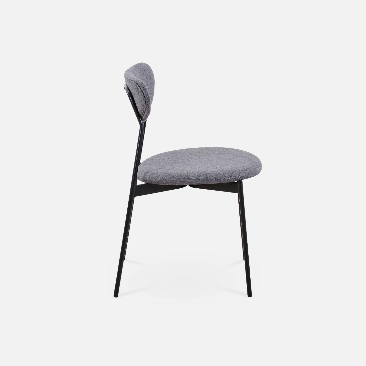 Juego de 4 sillas - Arty - Escandinavas y vintage, asiento y respaldo gris oscuro, patas de acero ,sweeek,Photo5
