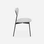 Set of 4 retro style dining chairs with steel legs - Arty - Light Grey Photo5