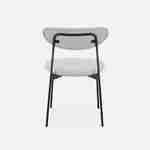 Set of 4 retro style dining chairs with steel legs - Arty - Light Grey Photo6